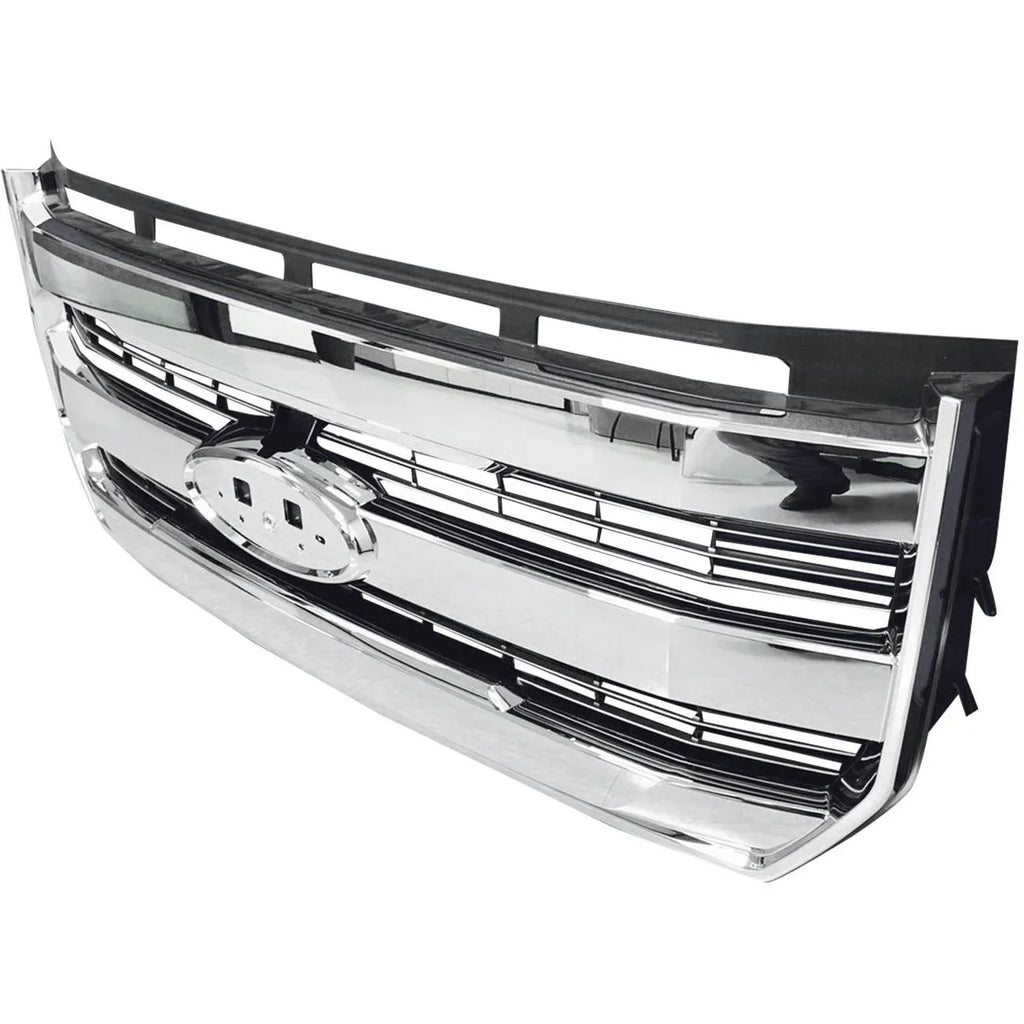 Teledu For 15-17 F-150 Front Bumper Radiator Grille Chrome W/o camera FL348200PBS