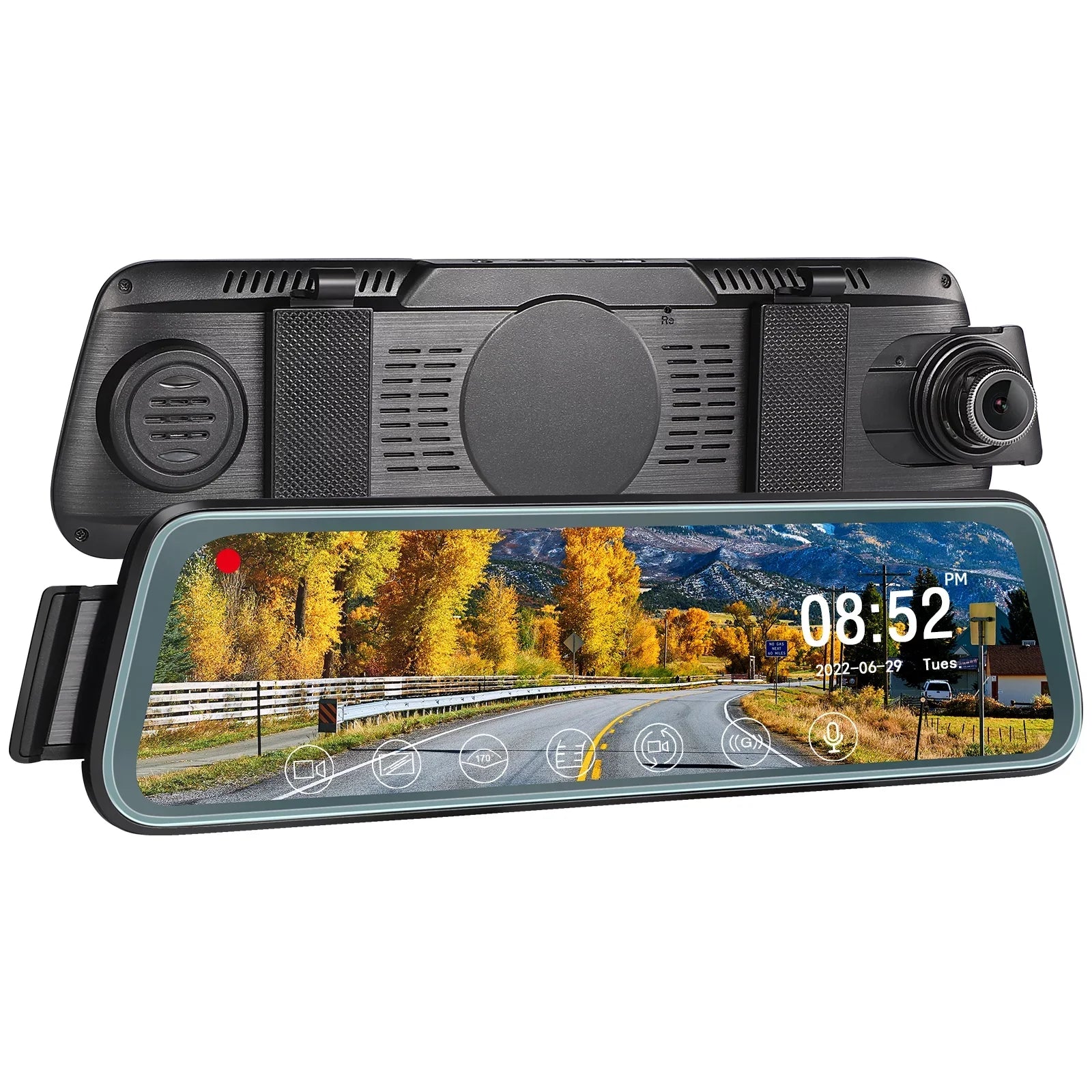 Cheefull Car Backup Camera Driving Backup Camera Monitor 1 SetCamera Dash Recorder 1080P Front and Rear Vehicles Recorder Dash Camera