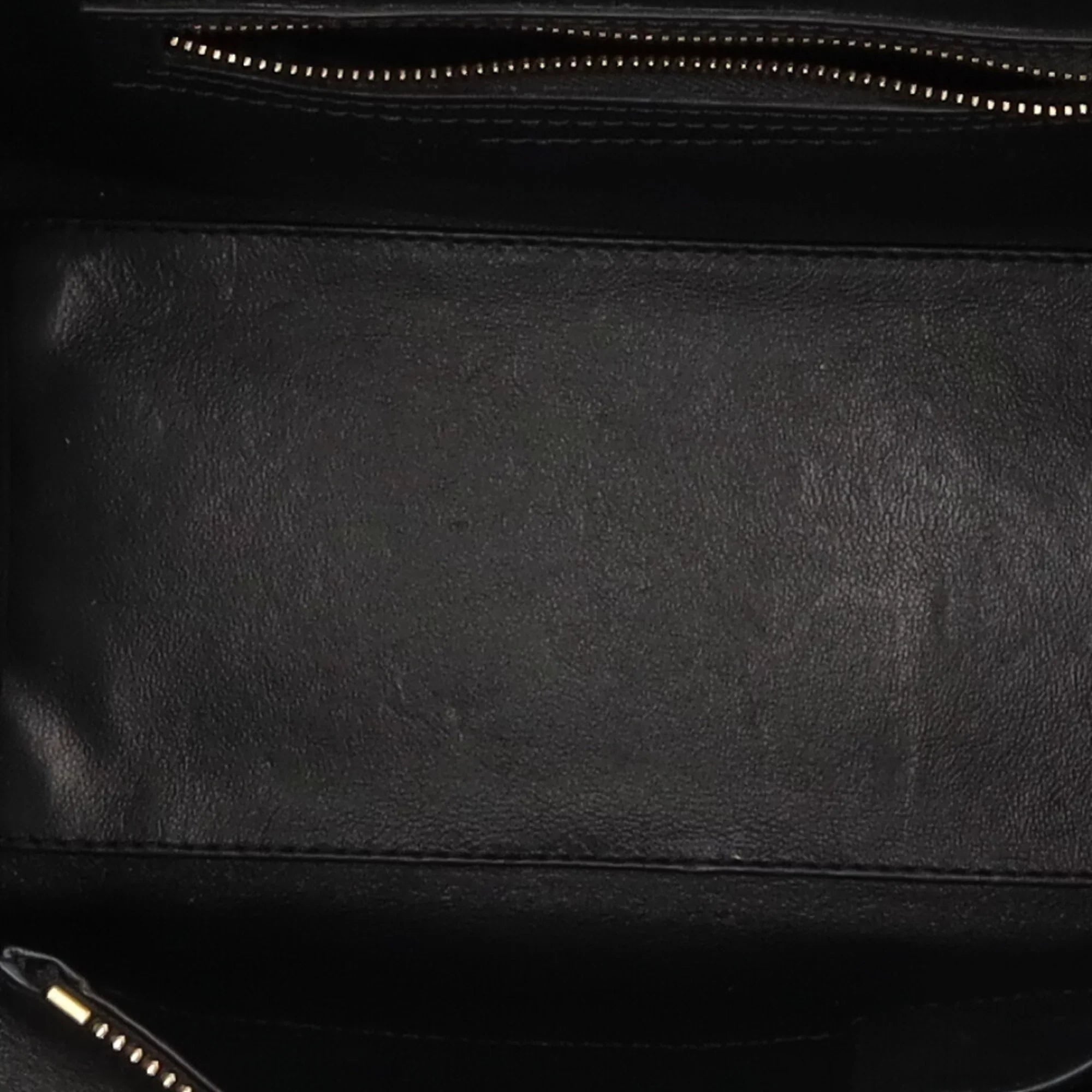 Pre-Owned Celine Micro Shopper Luggage Handbag Leather Beige Ladies (Good)