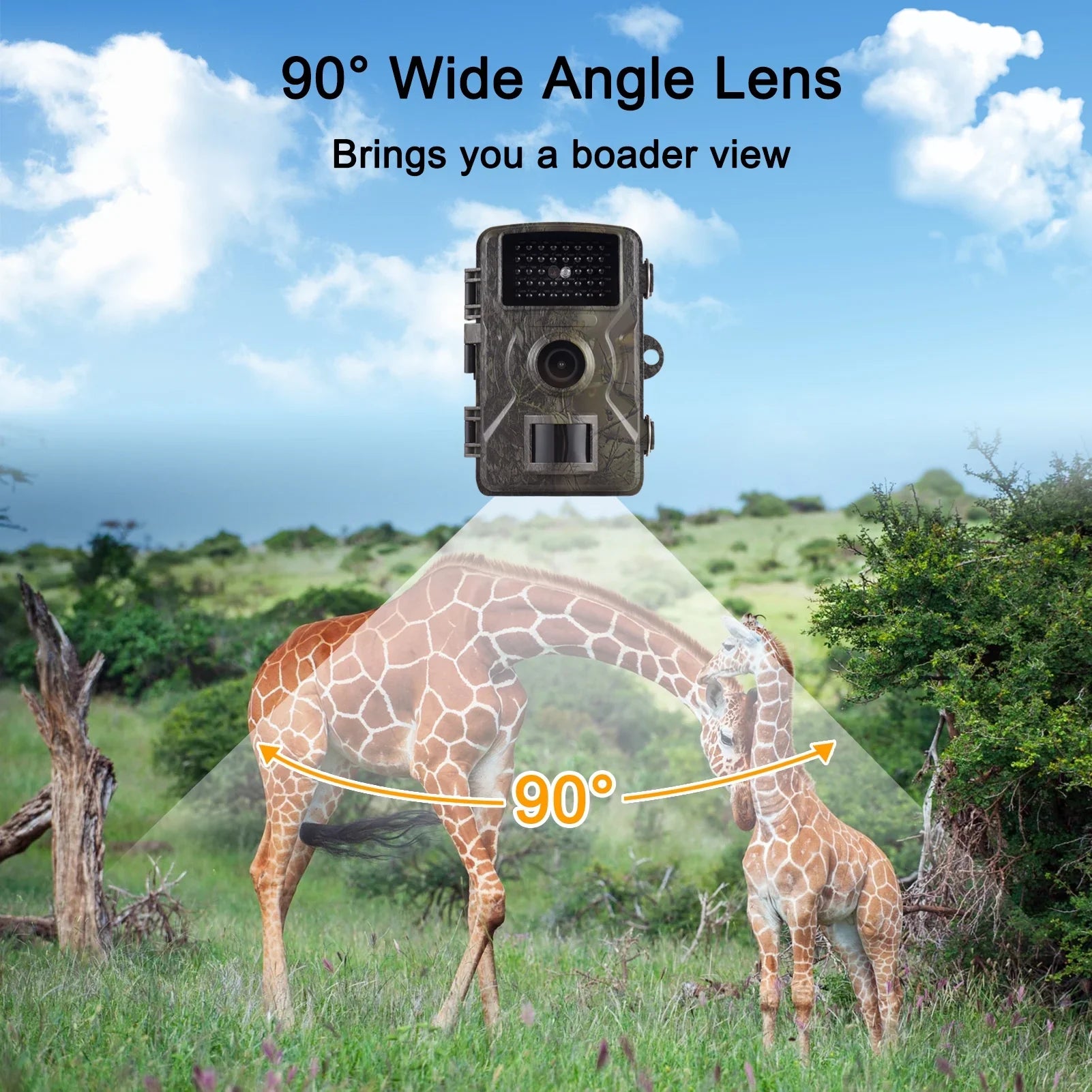 Meterk 1080P Trail Camera 16MP Wildlife Camera Tracking Camera with 2.0 Inch TFT Color Monitor 0.8s Trigger Time Supports Infrared Night Vision Motion Activated IP66 Fluid
