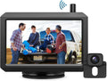 Boscam Wireless Backup Camera for Truck, Digital Signal Back Up Camera System with Rear View Camera, Vehicles License Plate Reverse Camera for Trailer(K7 Pro)