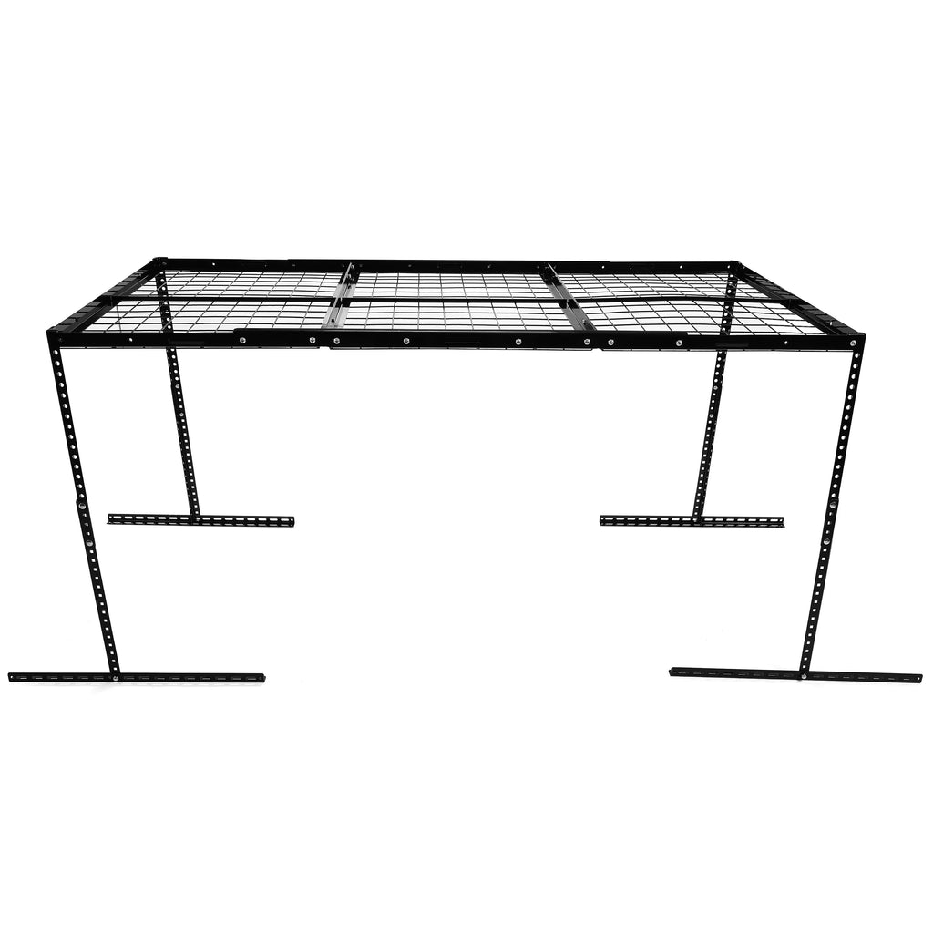 HECASA 3FT X 6FT Overhead Storage Rack Heavy Duty 72" x 36" Mounted Ceiling Rack Shelf Black Steel