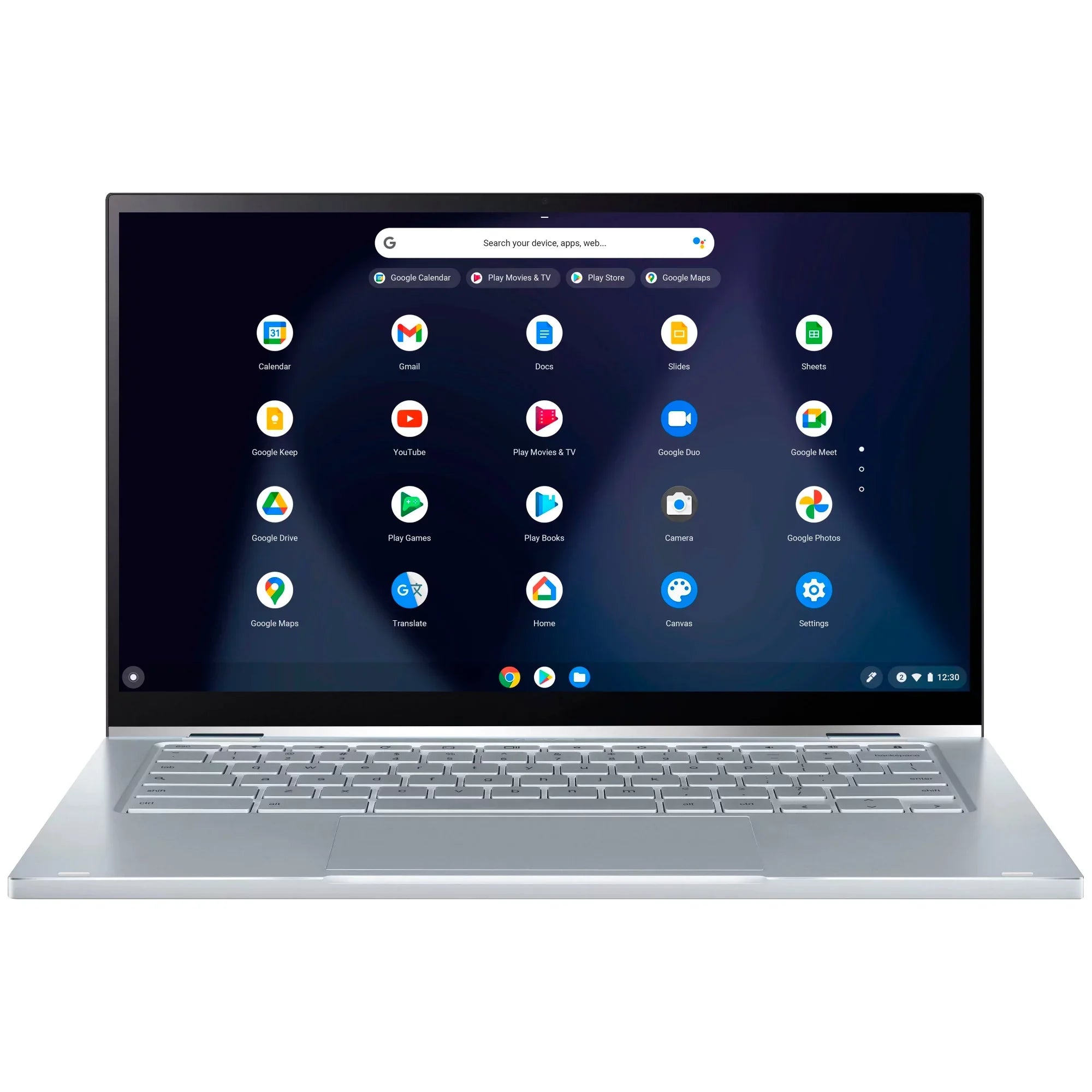 Chromebook Flip C433 14 2-in-1 Business Portable computer 14" FHD IPS Monitor Core M3-8100Y Processor 8GB DDR4 64GB eMMC + 256GB SD Card UHD Graphics 615 USB-C Webcam Chrome OS Silver