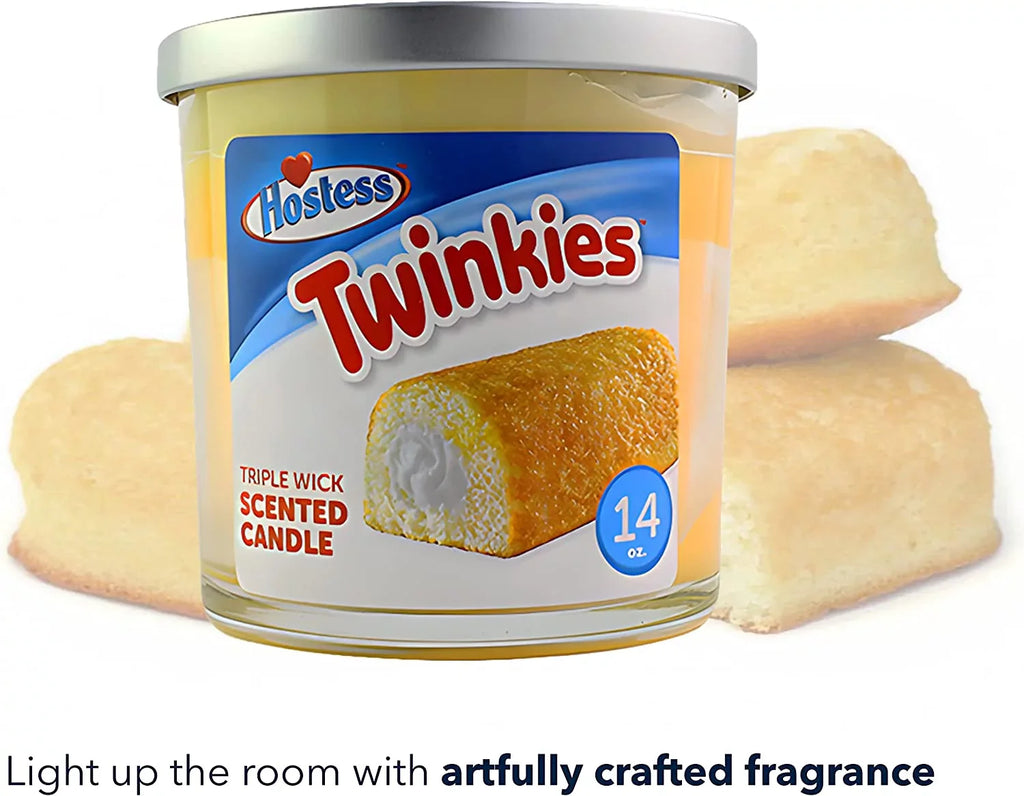 Hostess Twinkies Scented Triple Wick Jar Candle, 14 oz.| Nostalgic Aroma for Sweet Tooth | Perfect for Living Room or Kitchen