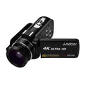 Andoer 4K Handheld DV Professional Digital Video CMOS Sensor Camcorder with 0.45X Wide Angle Lens with Macro Hot Shoe Mount 3.0 Inch IPS Monitor Burst -Shaking Function