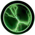 Joyabit Flat Panel Glass Disk With Amazing Visual Display - Plasma Light Which Responds to Both Touch and Sound - Colorful Clip - Pocket (Green)