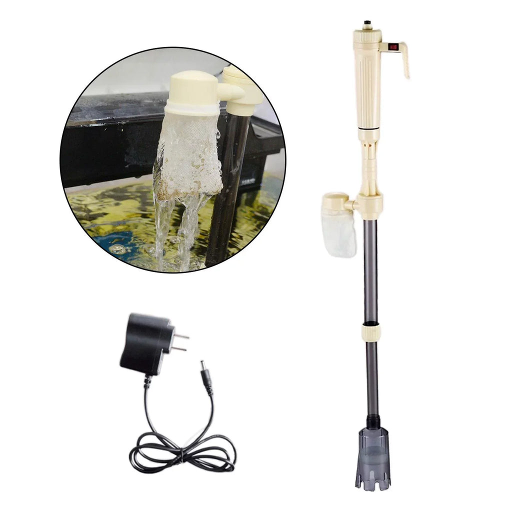 Automatic Gravel Cleaner, Electric Aquarium Cleaner Fluid Filter, Aquarium Vacuum Gravel Cleaner for Medium and Large Tanks