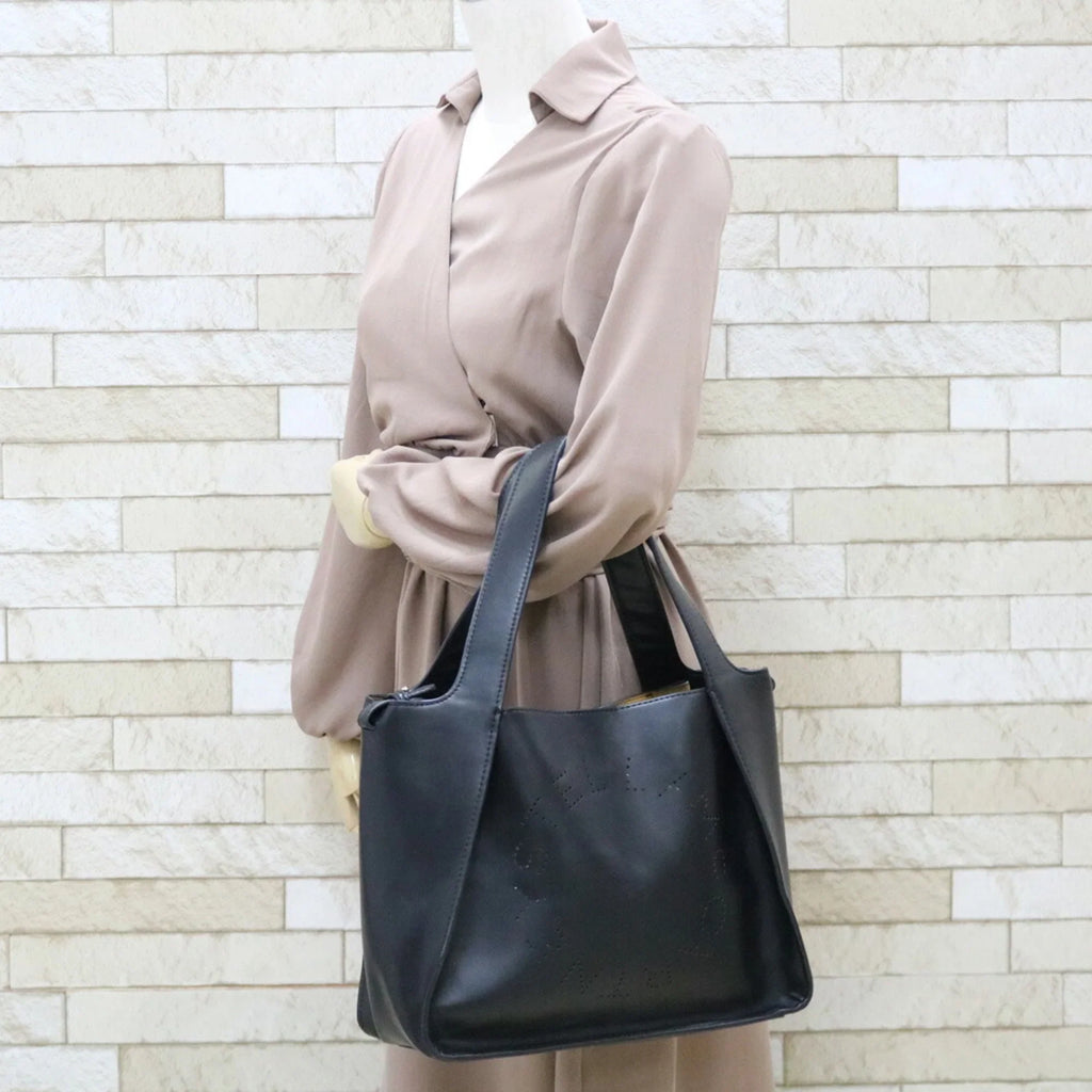 Pre-Owned Stella McCartney Shoulder Bag Polyurethane Black Ladies (Good)