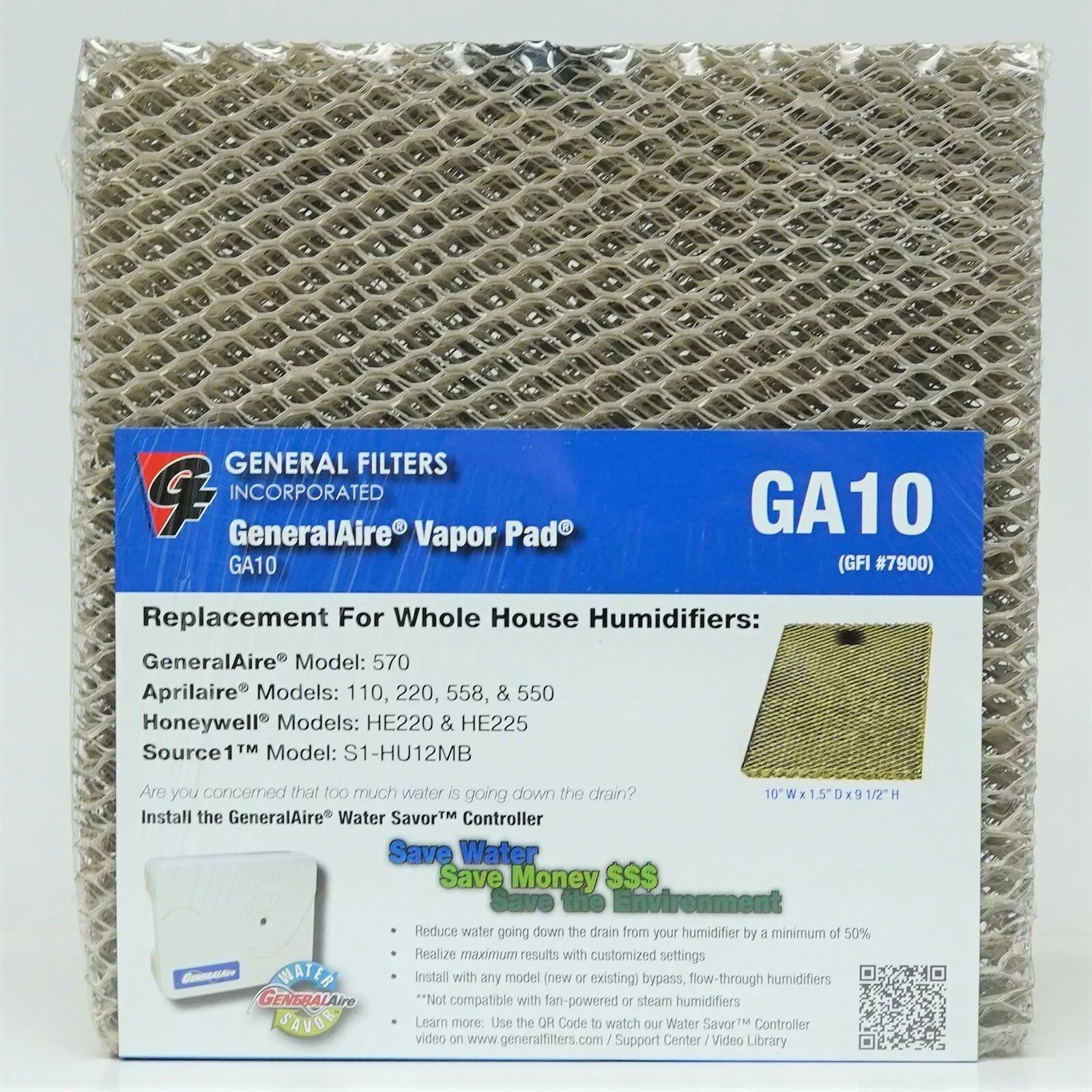 10-4 4PAK #10 for Aprilaire Humidifier 500 550 Liquid Panel Pad Filter