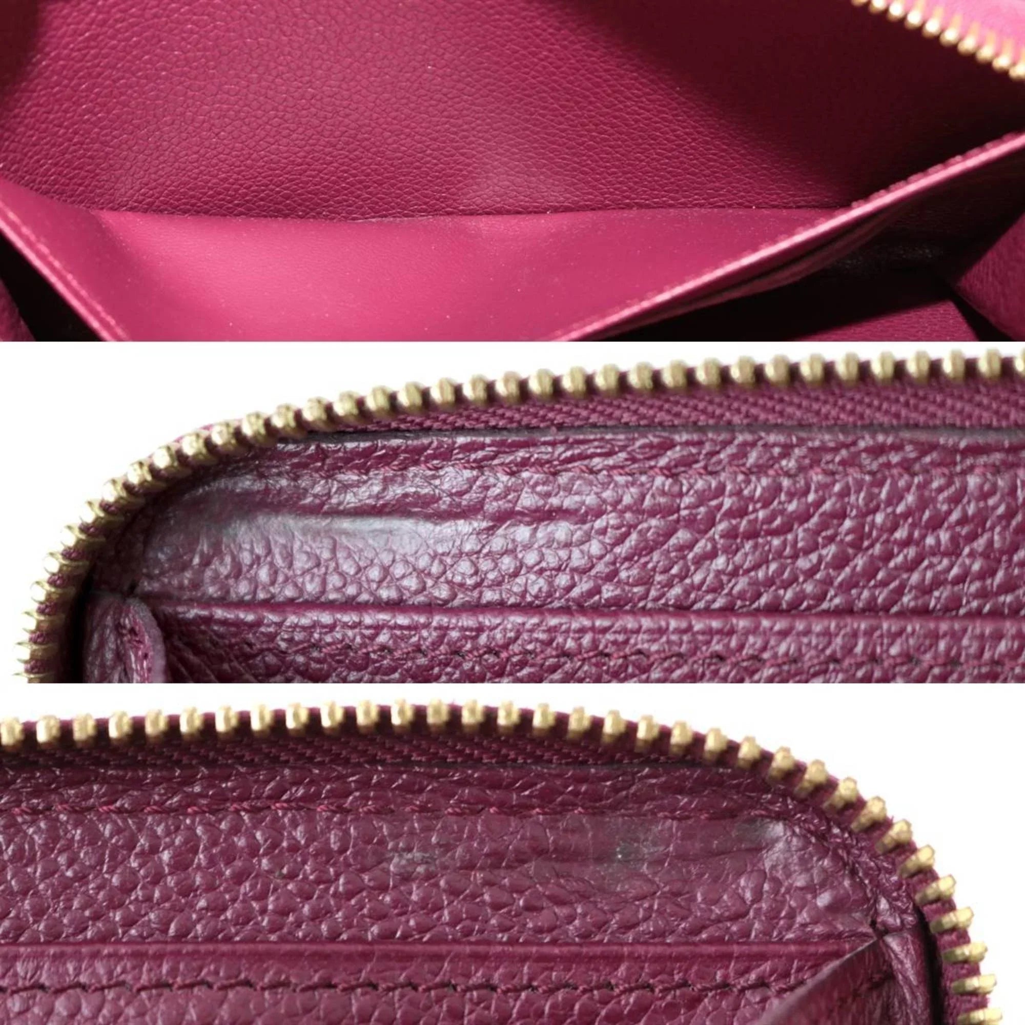 Pre-Owned LOUIS VUITTON Louis Vuitton Zippy Wallet Long Monogram Amplant Cherry Berry M68571 (Fair)