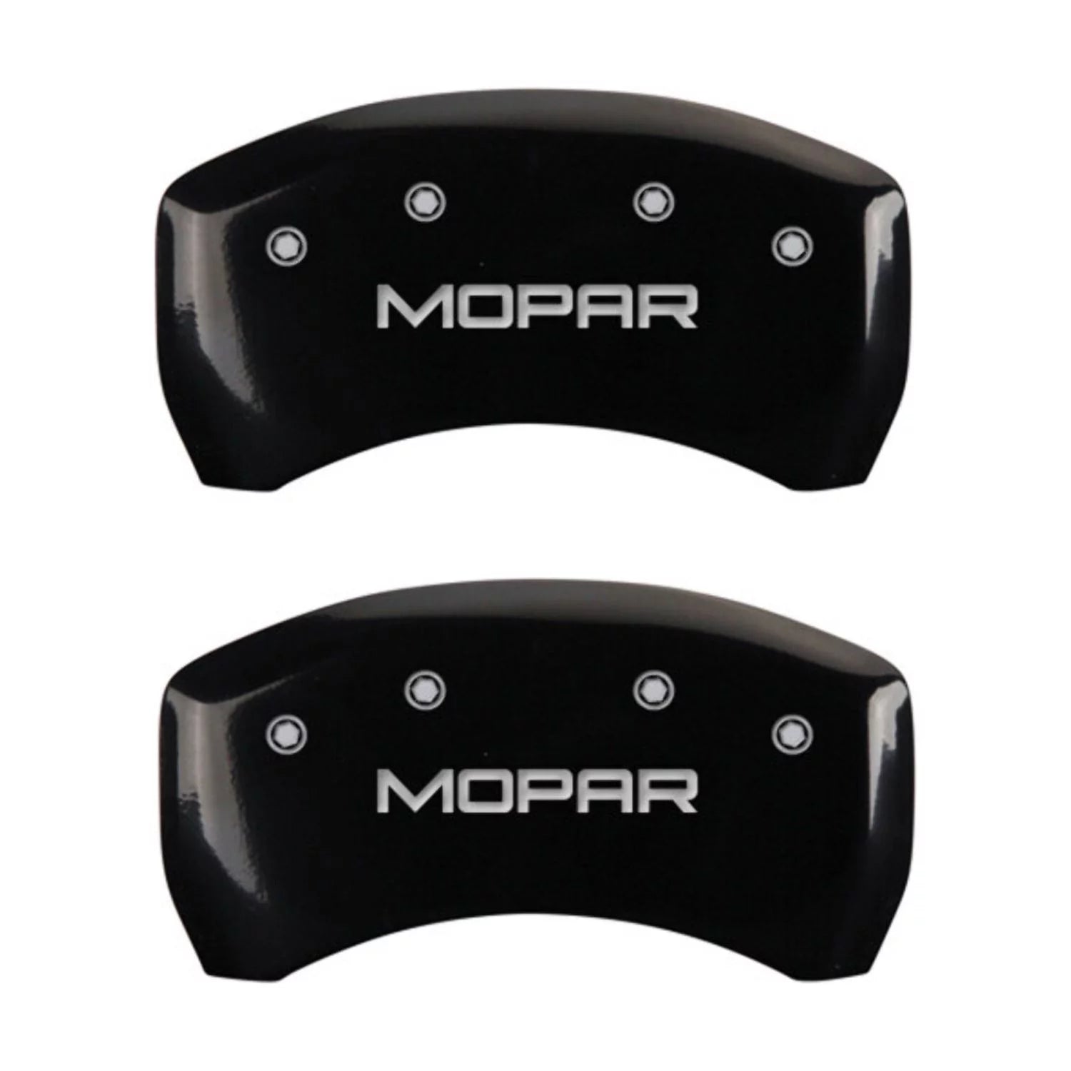 MGP 4 Caliper Covers Engraved Front & Rear MOPAR Black finish silver ch Fits select: 2013 CHRYSLER 300, 2012 CHRYSLER 300C LIMITED
