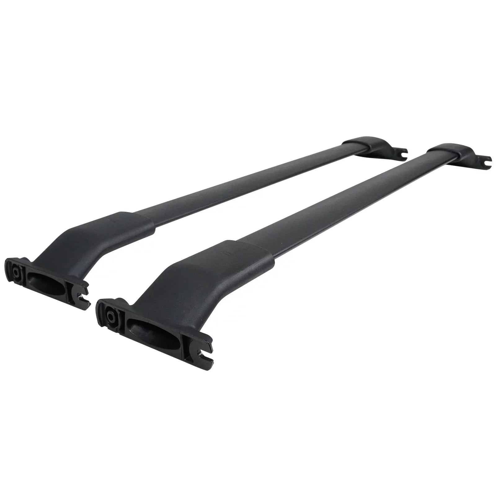 Ikon Motorsports Compatible with 13-16 Mazda CX-5 CX5 OE Style Cross Bar Roof Rack Black Aluminum