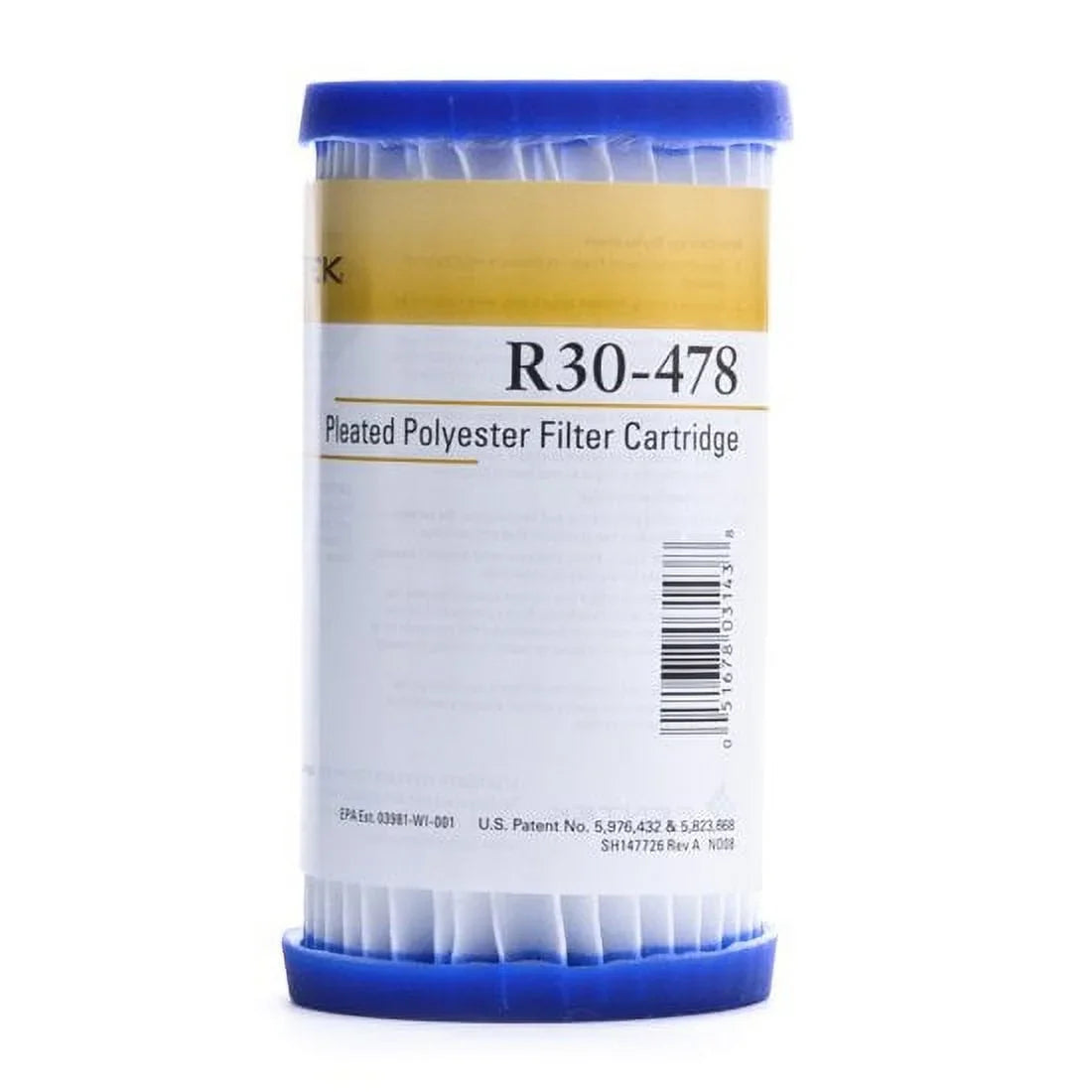 Package Of 2 Pentek R30-478 Pleated Polyester Liquid Filters 4-7/8" x 2-5/8"