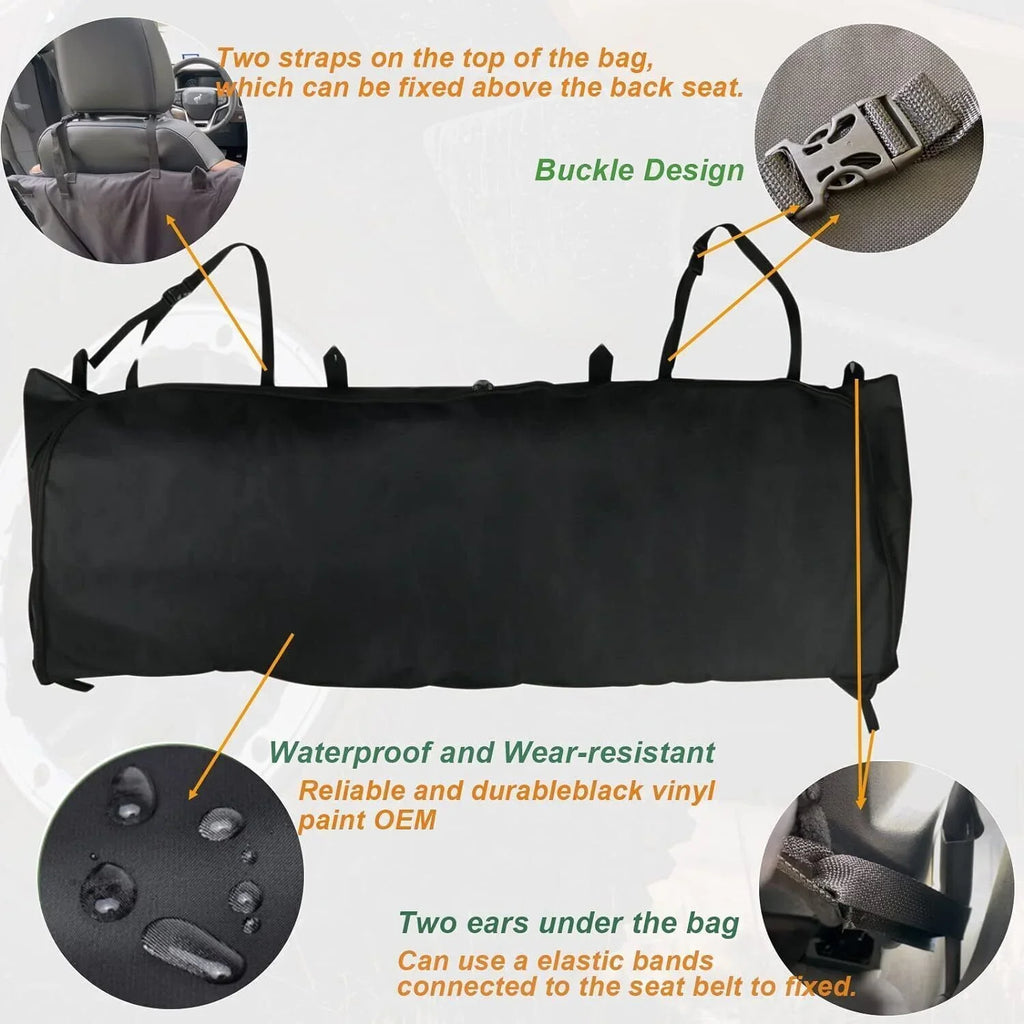 2021-2023 For Bronco 4 Door Soft Top Window Storage Bag Organizer Portable Black