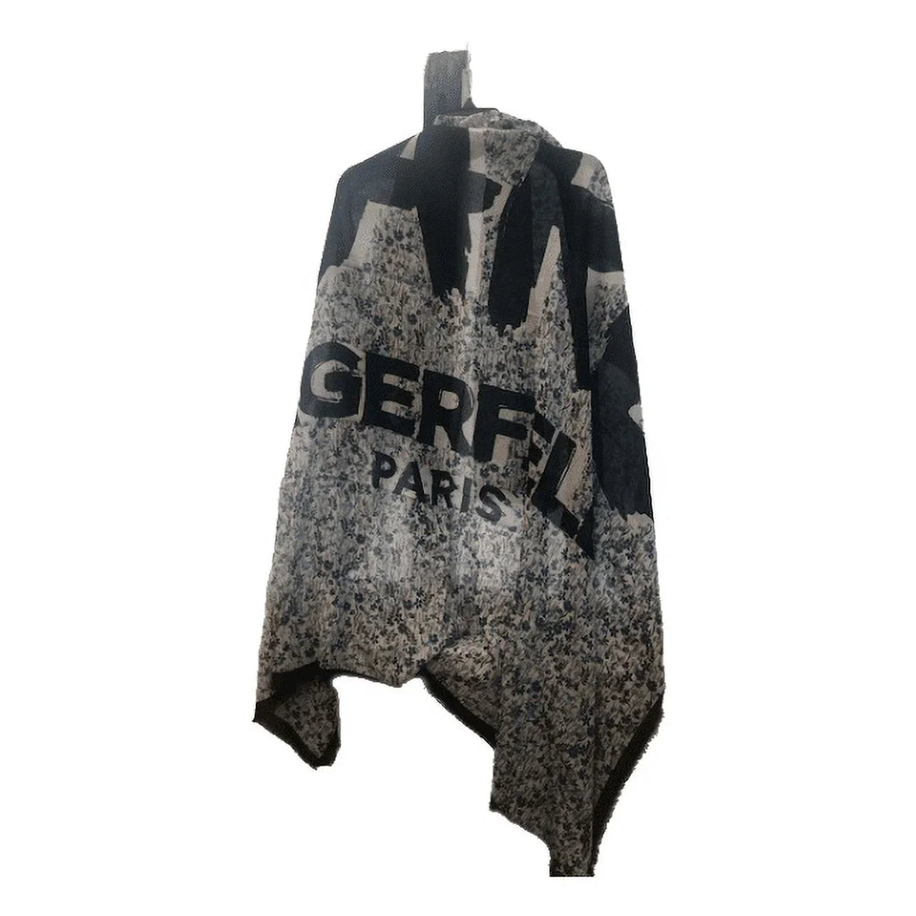 Karl Lagerfeld Women's Bluebell Print Fringe Scarf, One Size