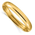 HP7-16O 8 in. x 10 mm 14K 7-16 Oversize High Polished Hinged Bangle Bracelet, Yellow