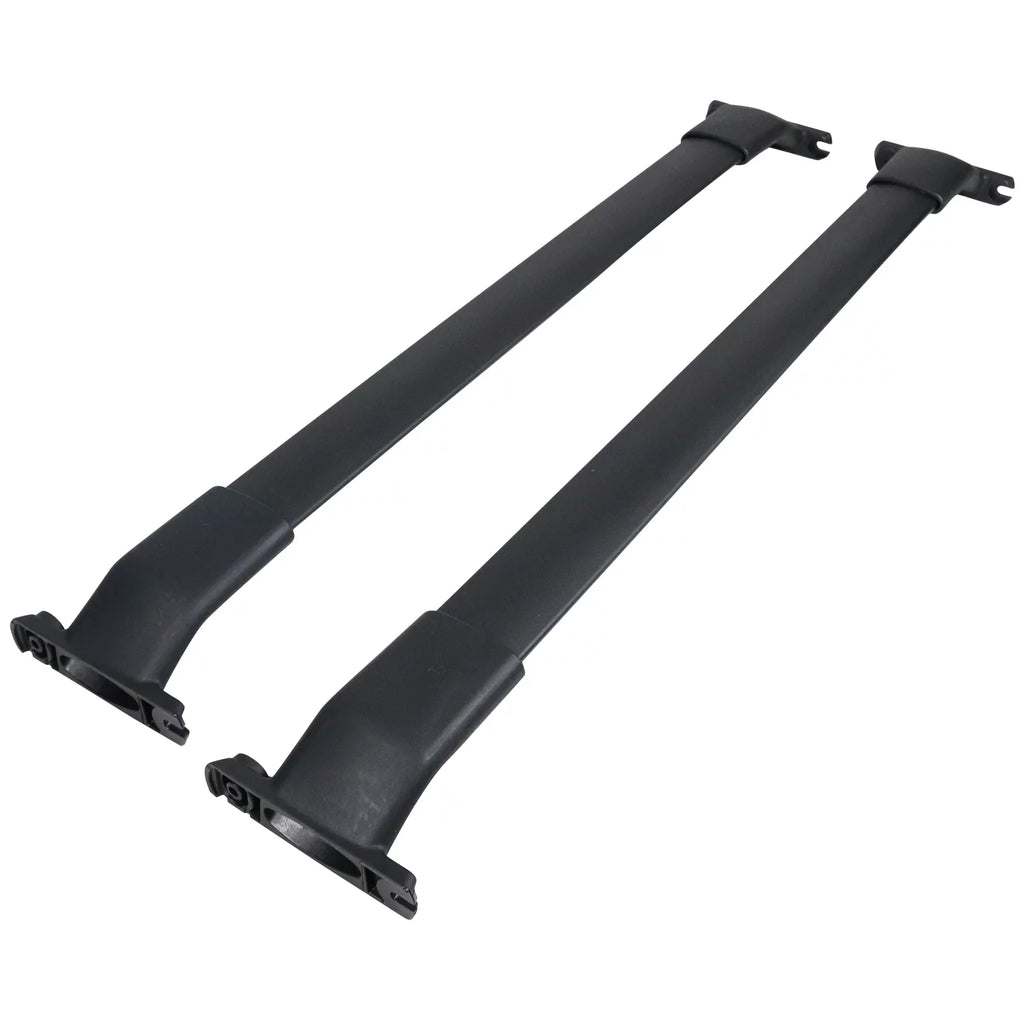 Ikon Motorsports Compatible with 13-16 Mazda CX-5 CX5 OE Style Cross Bar Roof Rack Black Aluminum