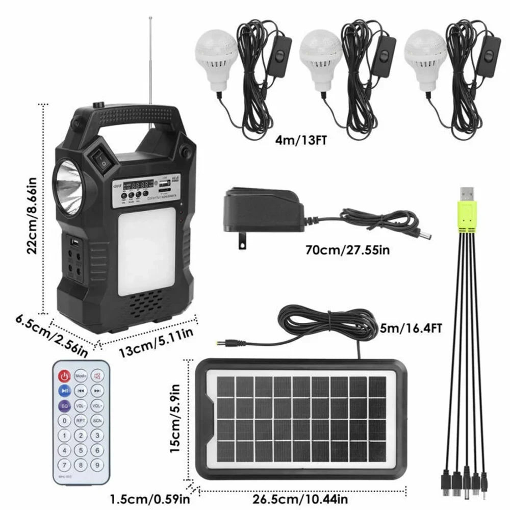 "Portable Power Station,Solar Generator with Solar Panel, Flashlights, Camp Lamps, Dual Way To Charge Power Station, Digital LED display,for Outdoor Camping,Home Emergency Power Supply, Fishing"