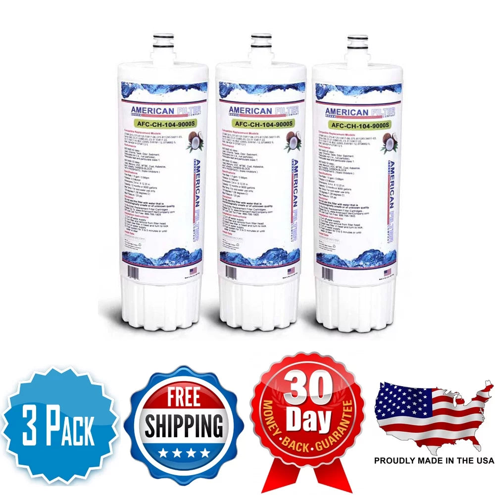 AFC Brand , Fluid Filters , Model # AFC-CH-104-9000S , Compatible with 3M® Cuno® 5581708 - 3 Pack - Made in U.S.A.