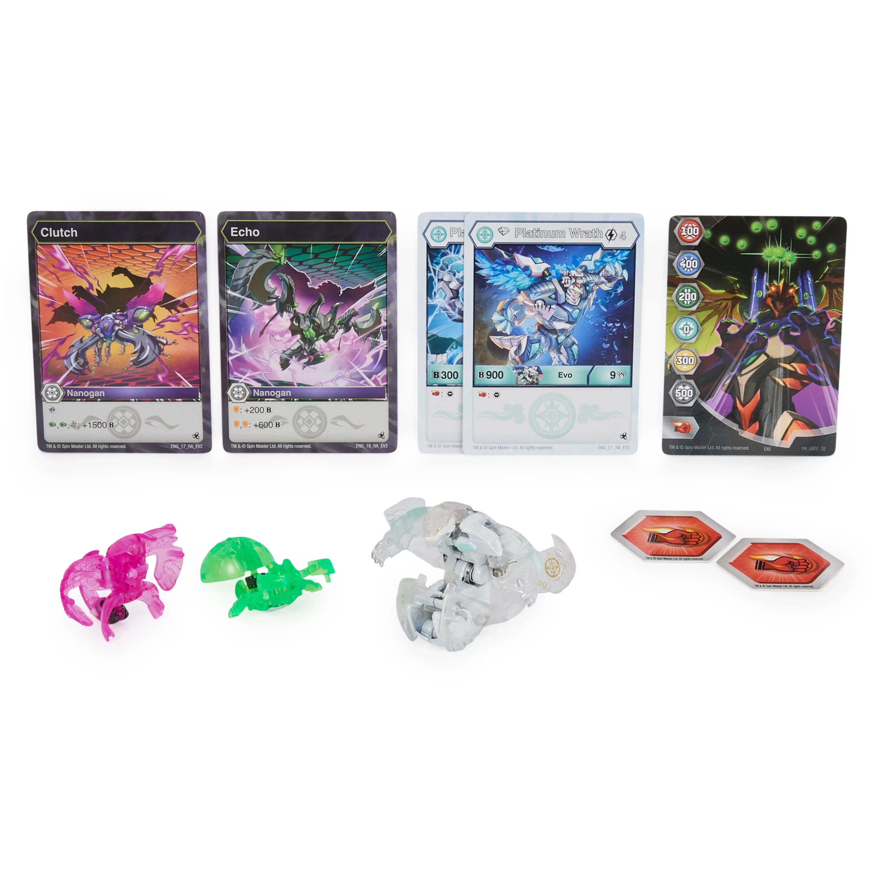 Bakugan Evolutions, Wrath with Nano Echo and Clutch Platinum Power Up Pack