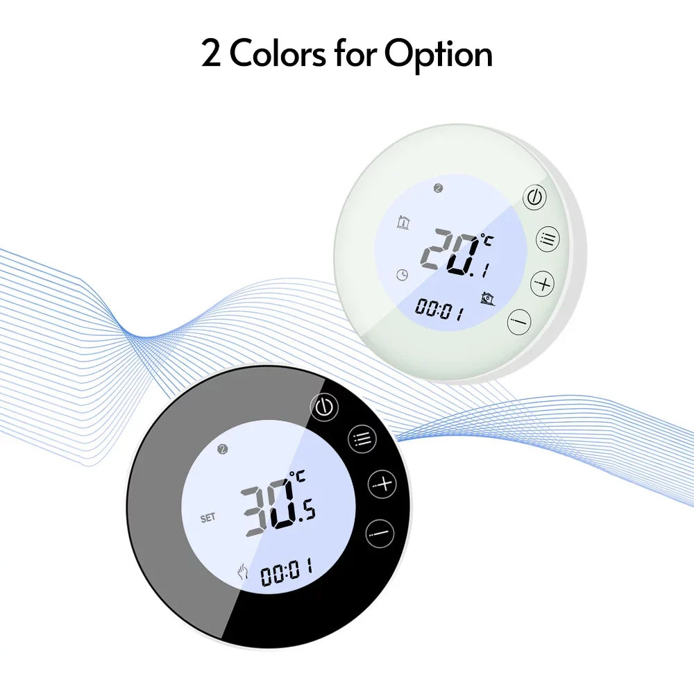 Programmable Smart Digital Room Controller with Round Backlight LCD Display for Home School Office Hotel