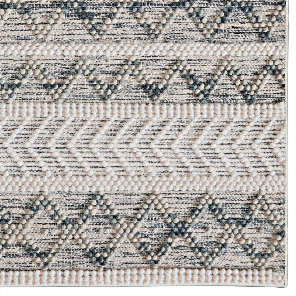 Linon Marion Macomb Polyester 5' x 7' Area Rug in Cream