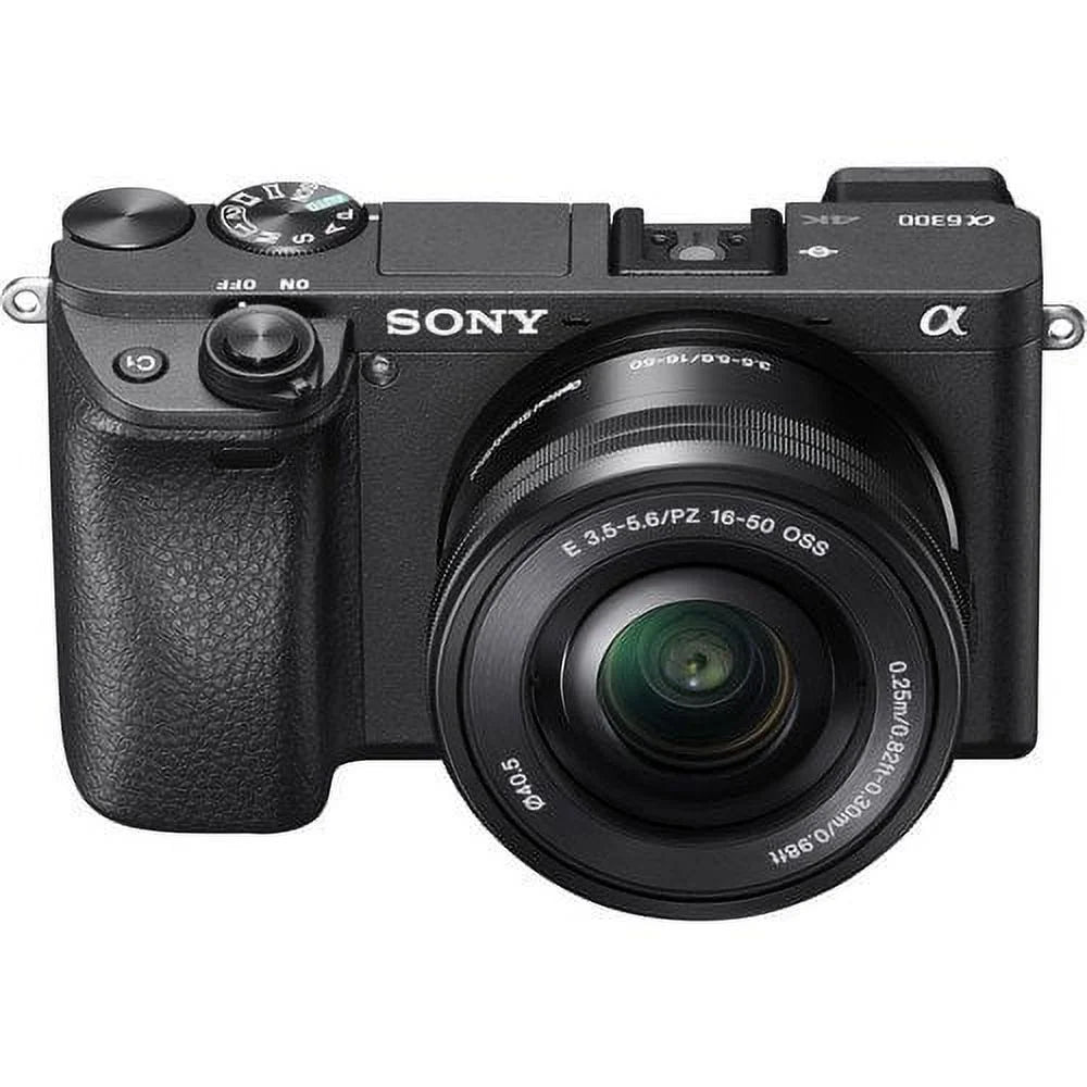 Alpha a6300 Mirrorless Camera W/ 16-50mm Lens Black ILCE6300L/B W/ Soft Bag, Zhiyun-Tech WEEBILL Stabilizer, 2x Extra Batteries, Rode Mic, 2x 64GB Cards, 4K Monitor , Plus Essential Accessories