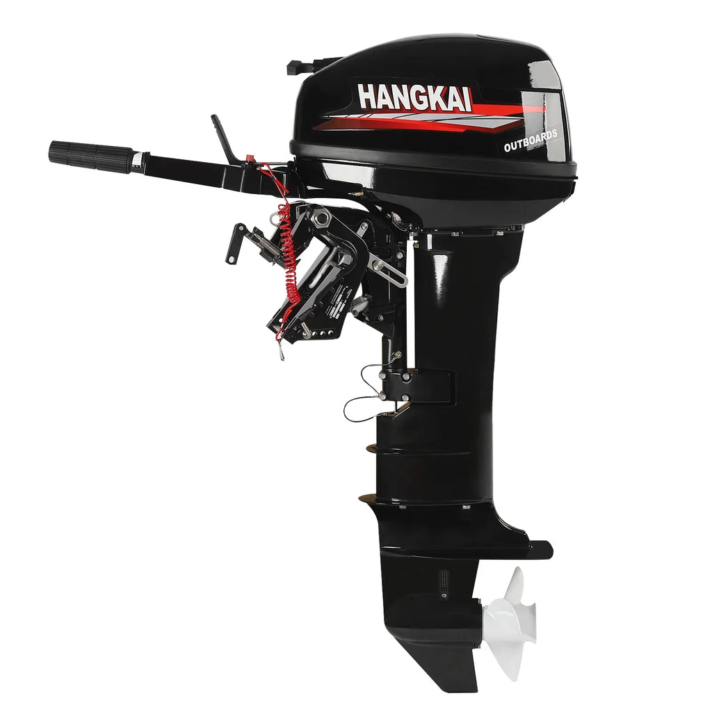 Wuzstar Outboard Motor, 2 Stroke 18 246cc Long Shaft Boat Engine Aluminum Alloy Fishing Boat Motor w/CDI Liquid Cooling System