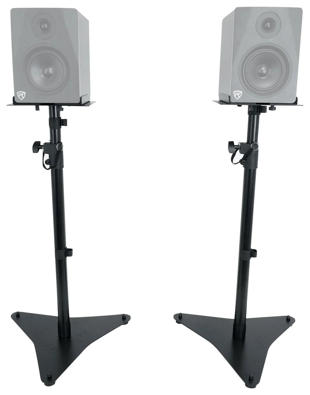 Rockville RVSM5 Pair Studio Monitor Bookshelf Speaker Stands w/Adjustable Height