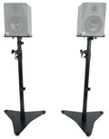 Rockville RVSM5 Pair Studio Monitor Bookshelf Speaker Stands w/Adjustable Height