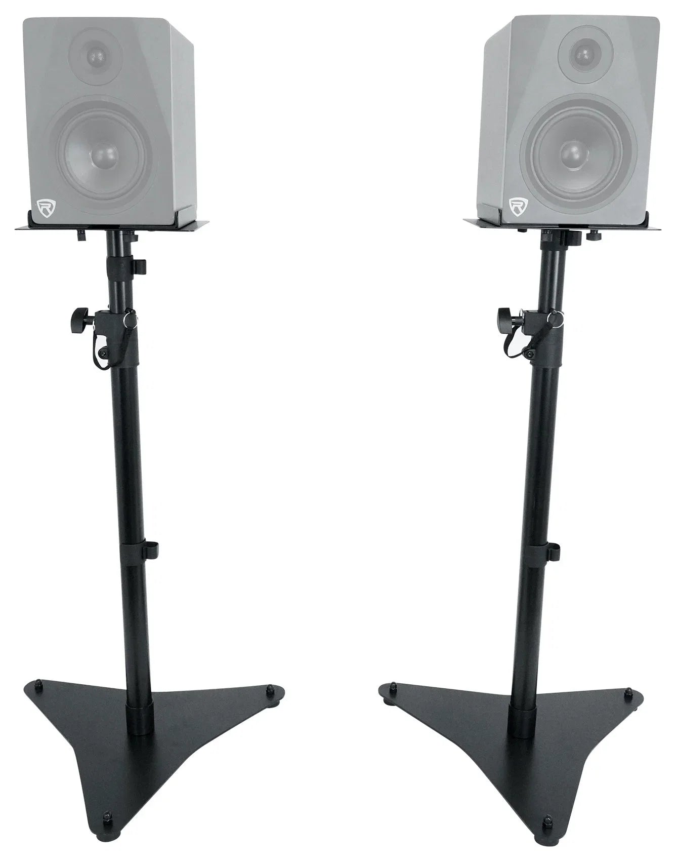 Rockville RVSM5 Pair Studio Monitor Bookshelf Speaker Stands w/Adjustable Height
