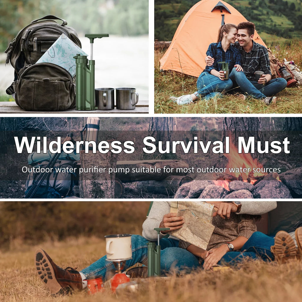 GoolRC Portable Filter Pump Purification System Survial Gear for Camping Hiking Travel Preparedness
