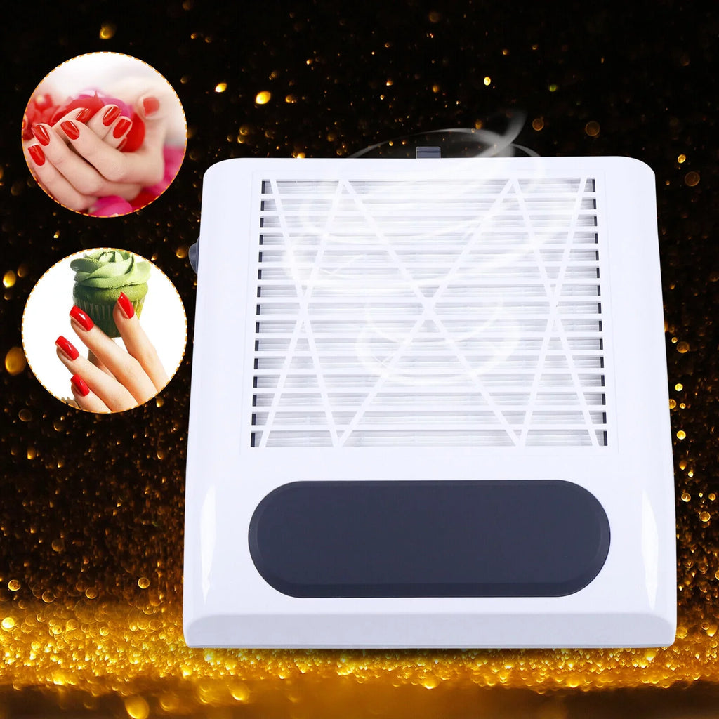 Salon Nail Dust Suction Fan Collector Manicure Vacuum Cleaner Professional Tool with Filter Comfortable Handrest Low Noise Easy Operation