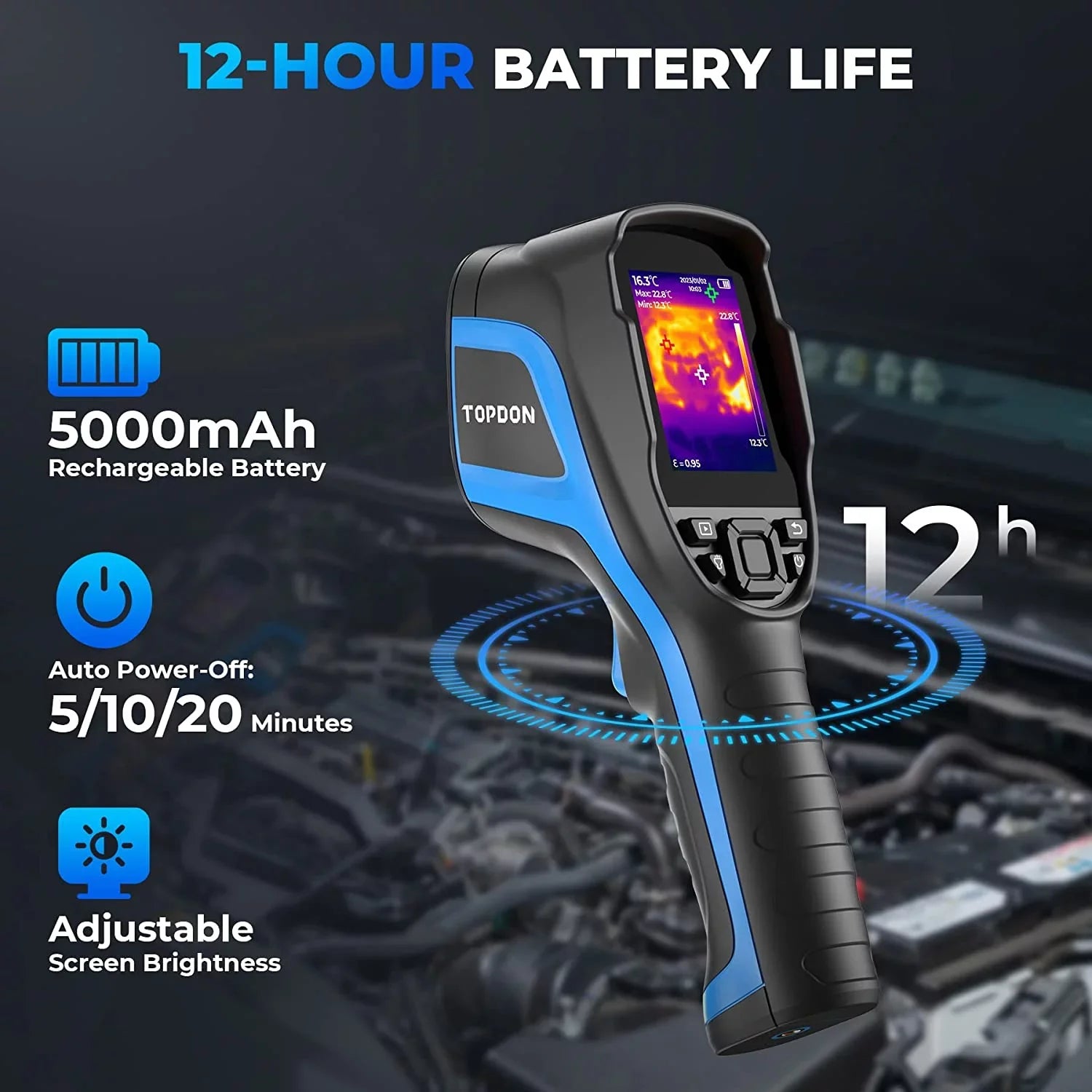 Thermal Imaging Camera TOPDON TC005 256 x 192 IR High Resolution Dual-Camera -4°F~1022°F Handheld Infrared Thermal Imager