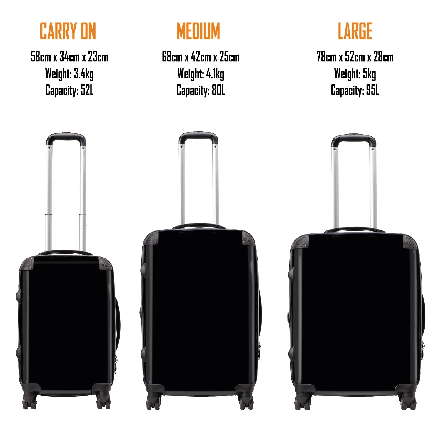 Rocksax Unisex The Beatles Official Tour Series Luggage/Suitcase By Rocksax - Tickets - Carry On 52L