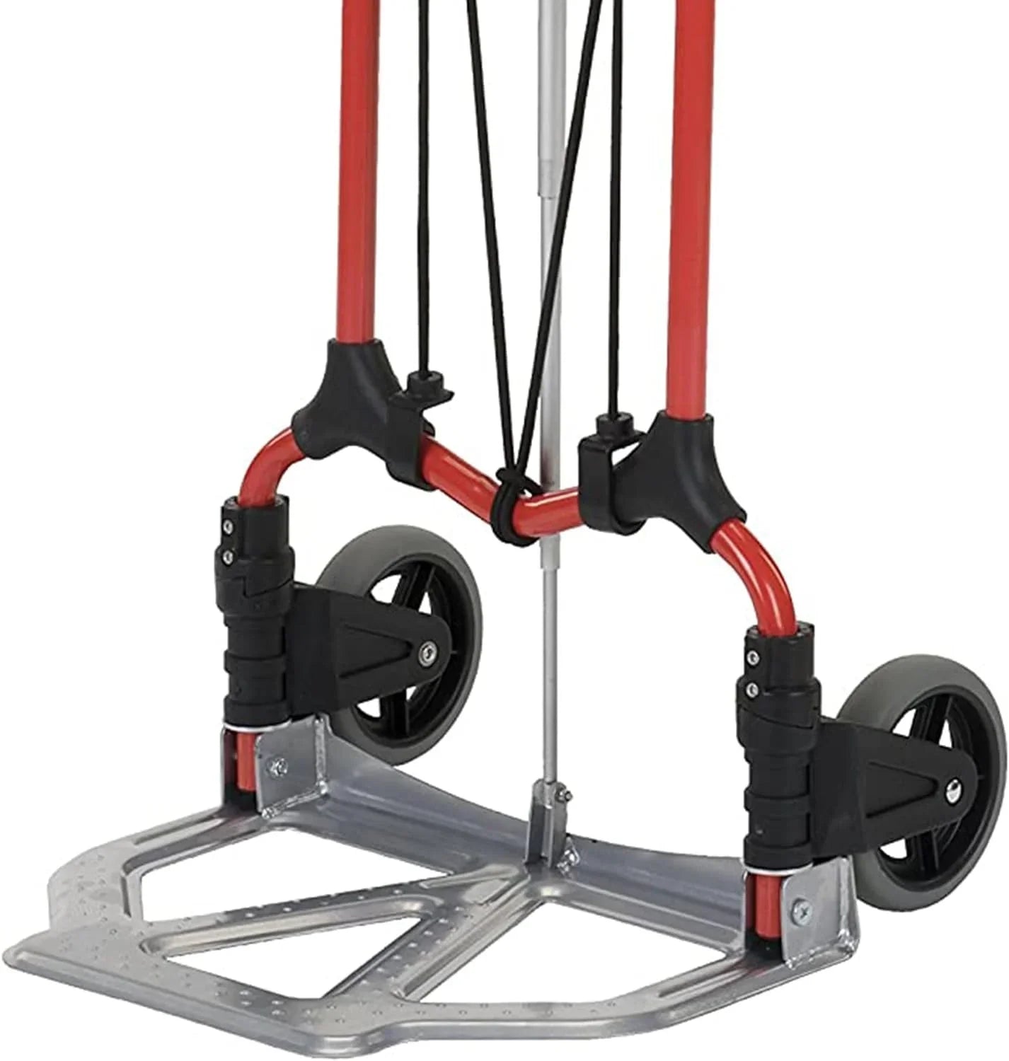 Personal 160Lb Capacity MCI Folding Steel Luggage Hand Truck Cart W/Telescoping Handle, Silver/Black (3 Pack)