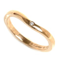 Pre-Owned CARTIER K18PG Pink Gold Ballerina Curve Wedding 3PD Ring B4098649 Diamond Size 9 49 2.4g Women's (Good)