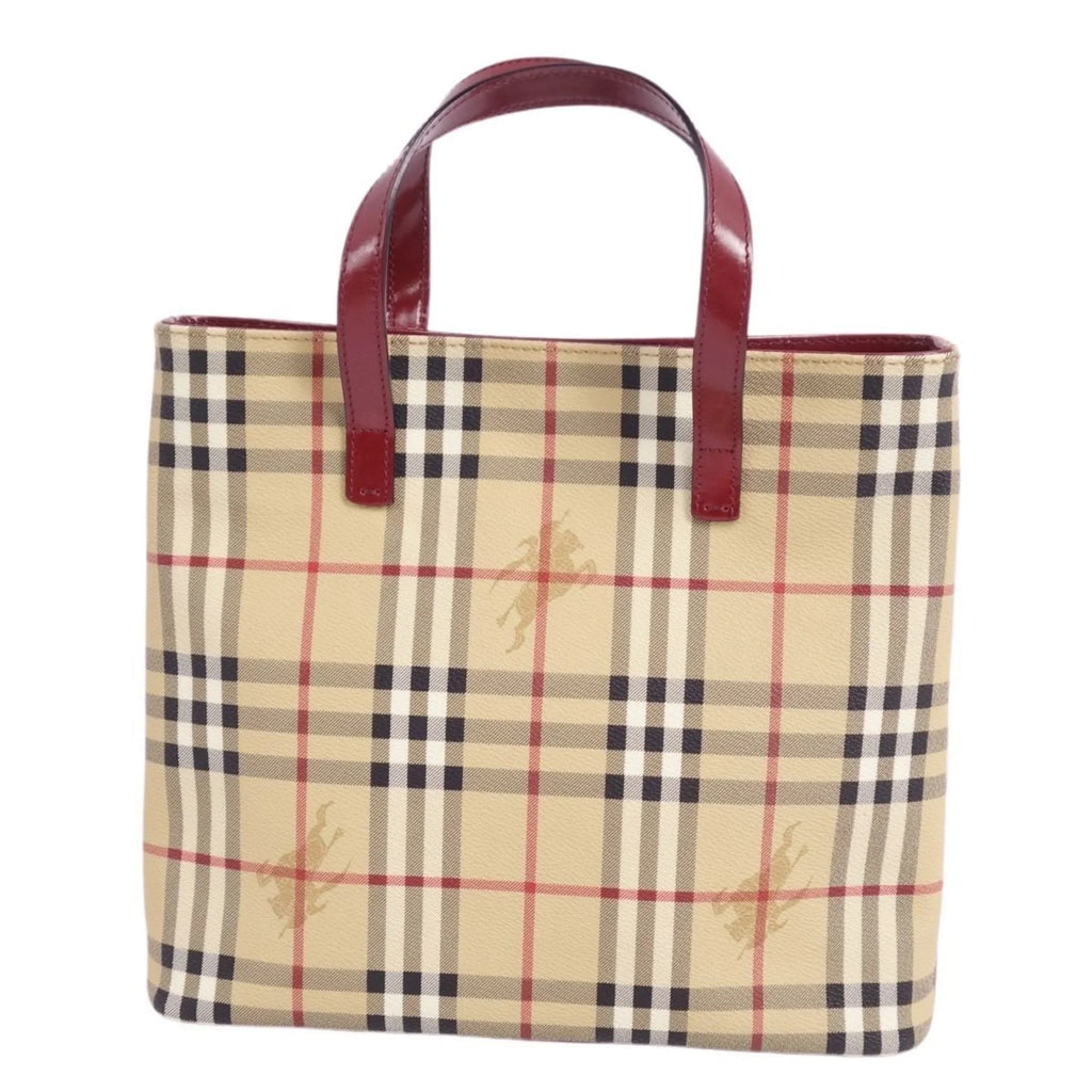 Pre-Owned Burberry London BURBERRY LONDON Handbag Tote Bag Check Pattern Ladies Brown (Good)