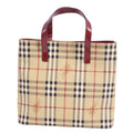 Pre-Owned Burberry London BURBERRY LONDON Handbag Tote Bag Check Pattern Ladies Brown (Good)