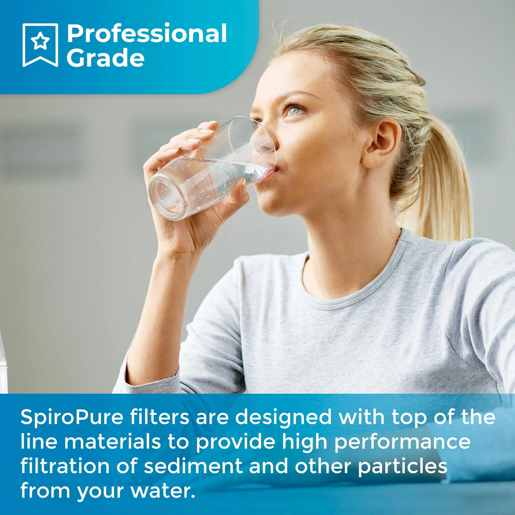 SpiroPure SP-P3-30 30x2.5 3 Micron Spun Melt-Blown Polypropylene Sediment Liquid Filter Cartridge (Case of 20)