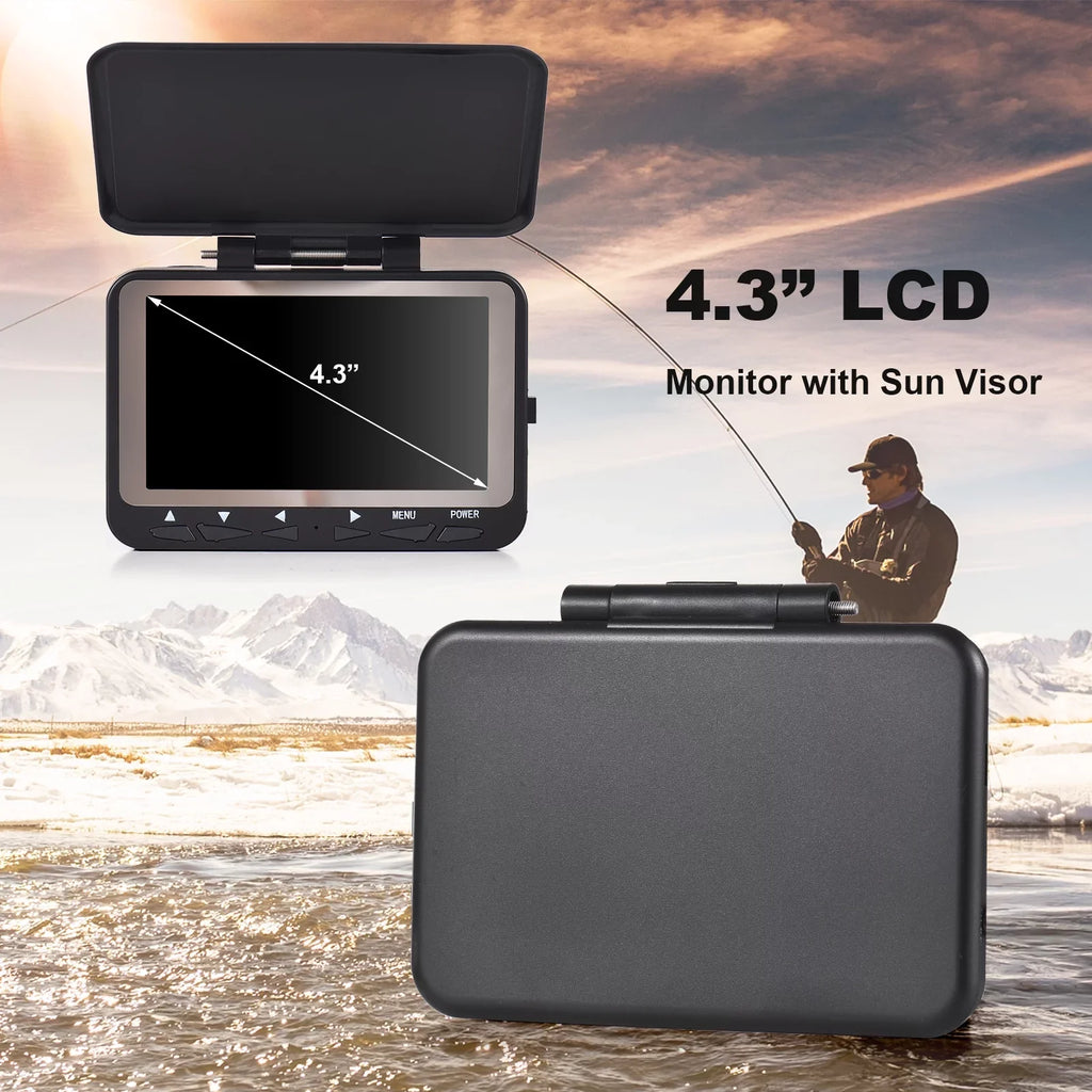 Liquid Fishing Camera Fish Finder, 4.3'' LCD , Night Vision, Ice Boat Fishing