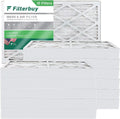 Filterbuy 10x25x4 MERV 8 Pleated HVAC AC Furnace Air Filters (12-Pack)