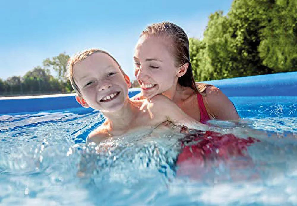 Intex 8 foot x 24 inch Easy Set Round Above Ground Swimming Pool with Filter Pump, 28107EH