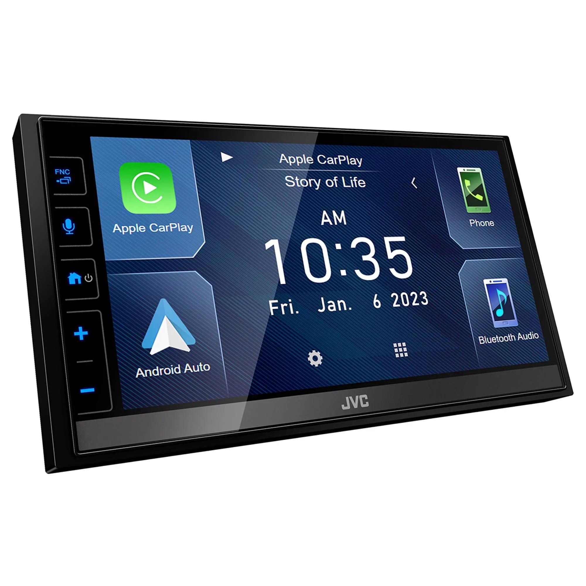 JVC KW-M780BT 6.8" Digital Media Receiver, Compatible With CarPlay / Android Auto with Steering Wheel Interface
