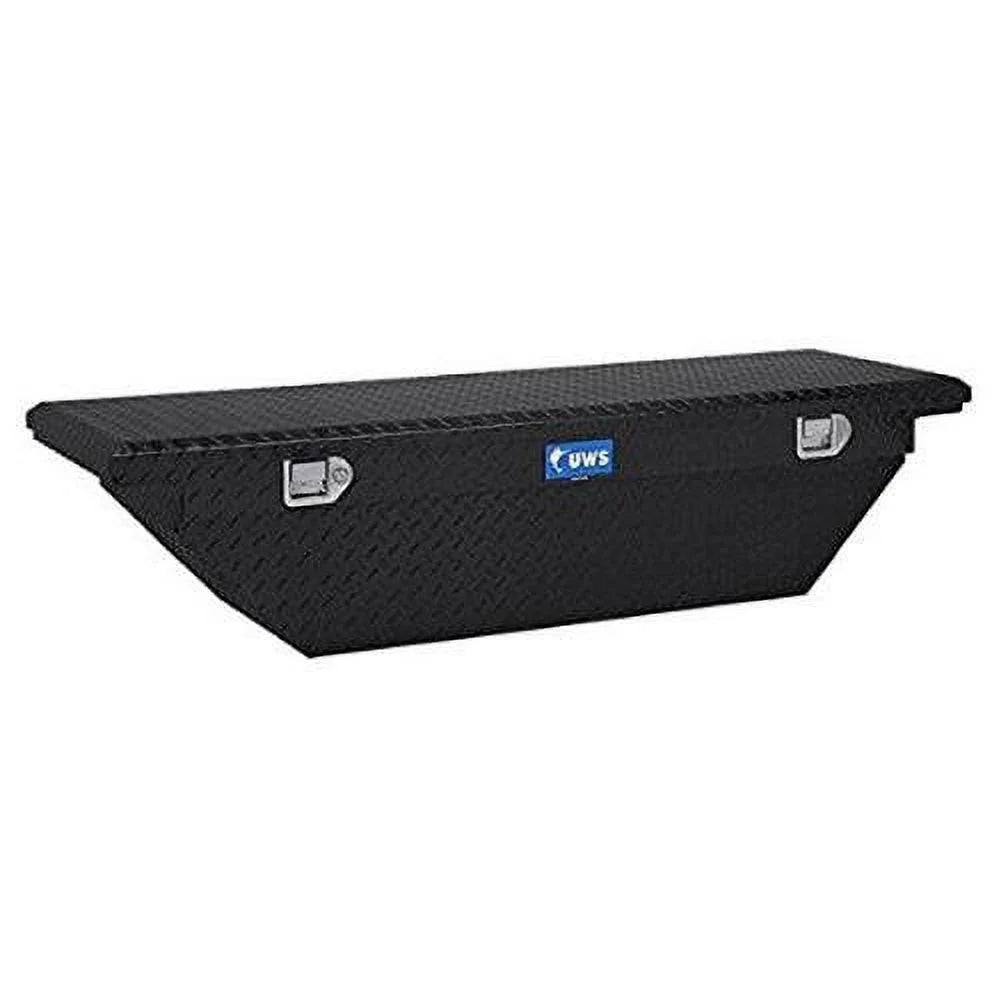 UWS/United Welding Services TBS-69-A-LP-BLK UWSTBS-69-A-LP-BLK 69IN ALUMINUM SINGLE LID CROSSOVER TOOLBOX LOW PROFILE ANGLED BLACK