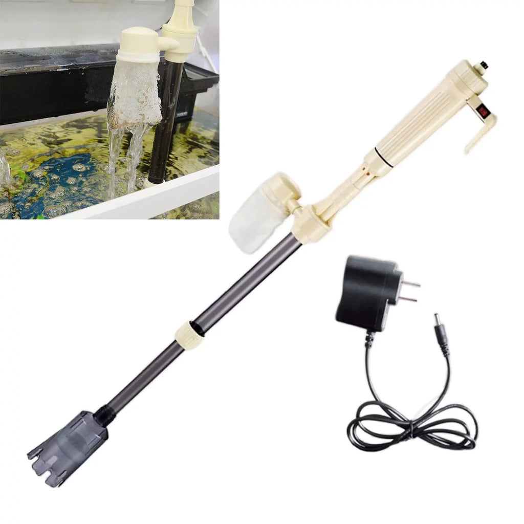 Automatic Gravel Cleaner, Electric Aquarium Cleaner Fluid Filter, Aquarium Vacuum Gravel Cleaner for Medium and Large Tanks