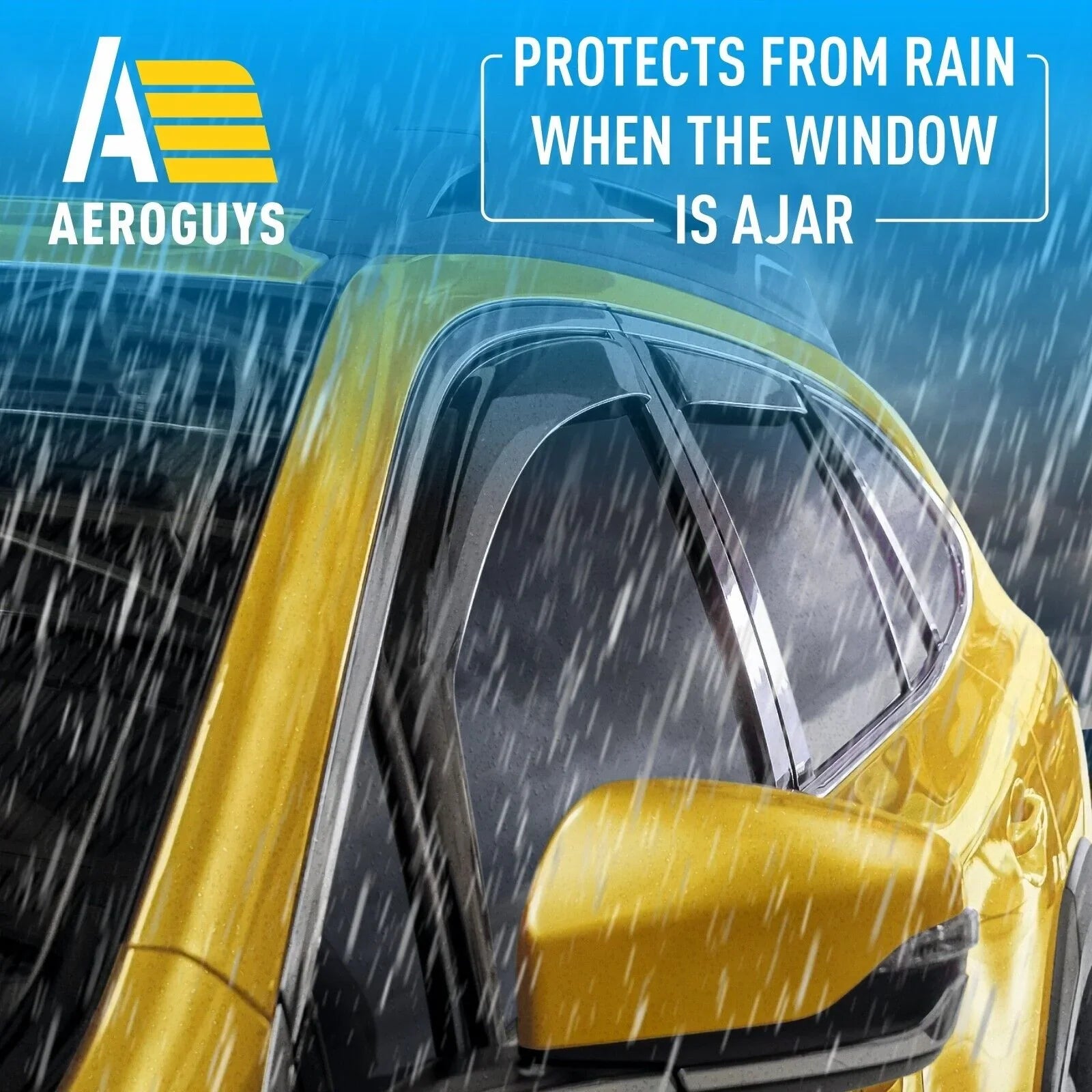 AEROGUYS In-Channel Window Deflectors Extra Tough Window Visors Rain Guards Fit for Subaru Outback 2020-2024, Sun Visors, Wind Deflectors, Vent Visors, Car Accessories - 4pcs. AG0268