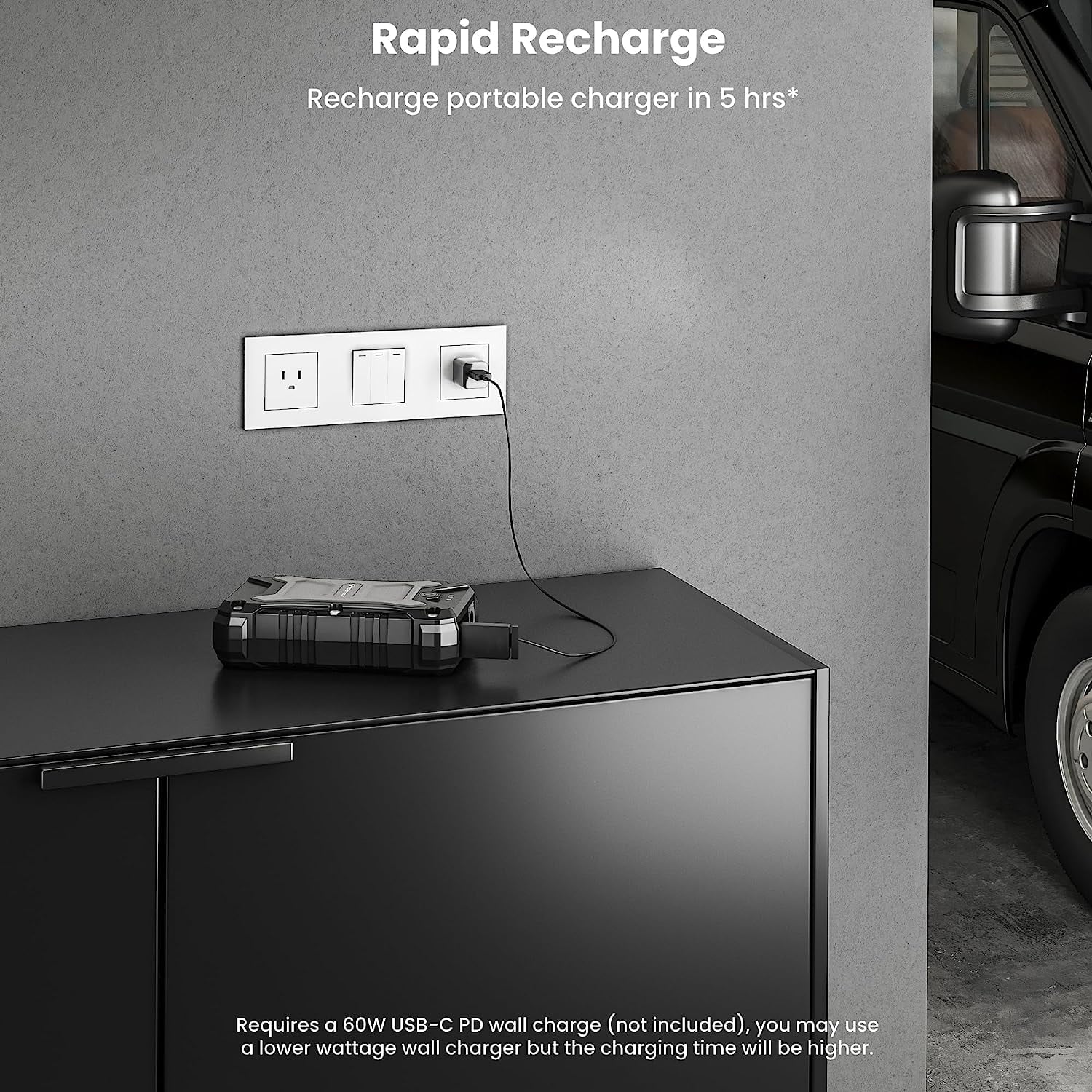TECHSMARTER 30000mAh 65W USB-C PD Rugged and Liquid 15W Wireless Charging Portable Charger. Power Bank Compatible with iPhone 15, 14, 13, iPad, MacBook, S23, S22, S21, Androids, , Pixel