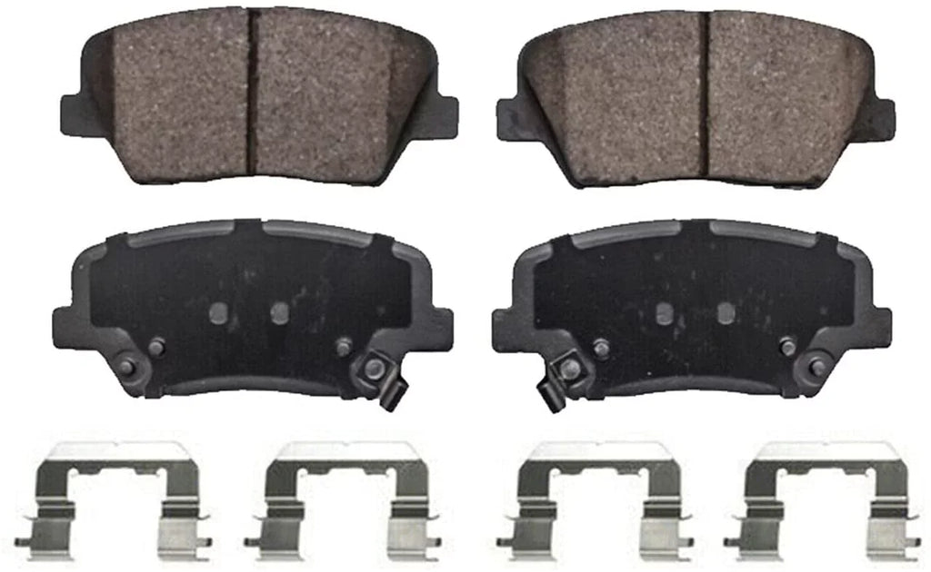 Detroit Axle - Brake Pads for 2010-2012 Hyundai Santa Fe, 11-14 Kia Sorento, 4 Front and Rear Ceramic Brake Pads 2010 2011 2012 2013 2014 Replacement