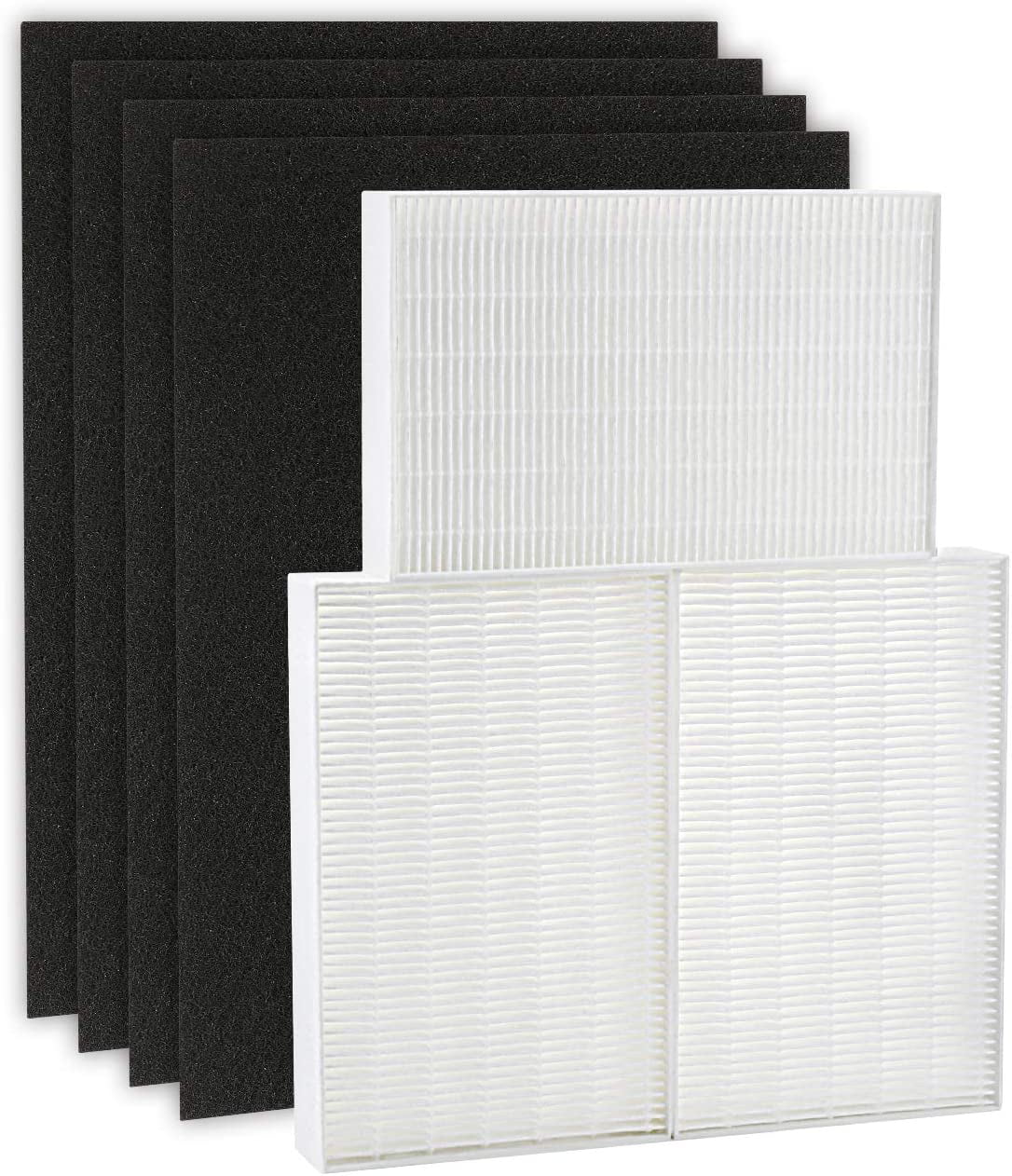Air Purifier HEPA 13 Filter R, HRF-R3 Compatible with Honeywell Air Purifier HPA300 3 Pack with 4 Pack Precut Activated Carbon Pre-Filters Replacement HRF-AP1,Home Air Purifier Parts & Accessories